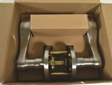 Probrico Privacy Lockset Keyless Bed/Bathroom Door Lever Handle Satin Nickel New