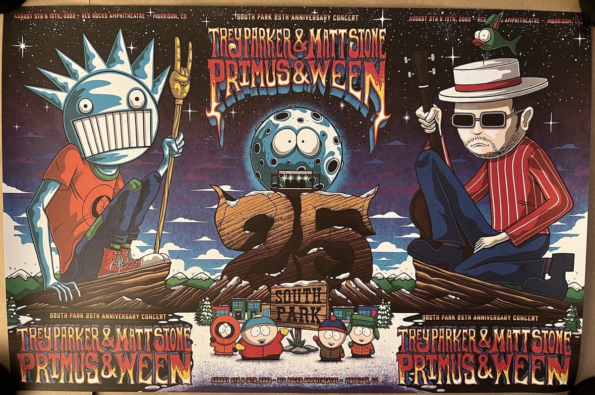 SOUTH PARK RED ROCKS TRIPTYCH PRIMUS WEEN TREY PARKER MATT STONE