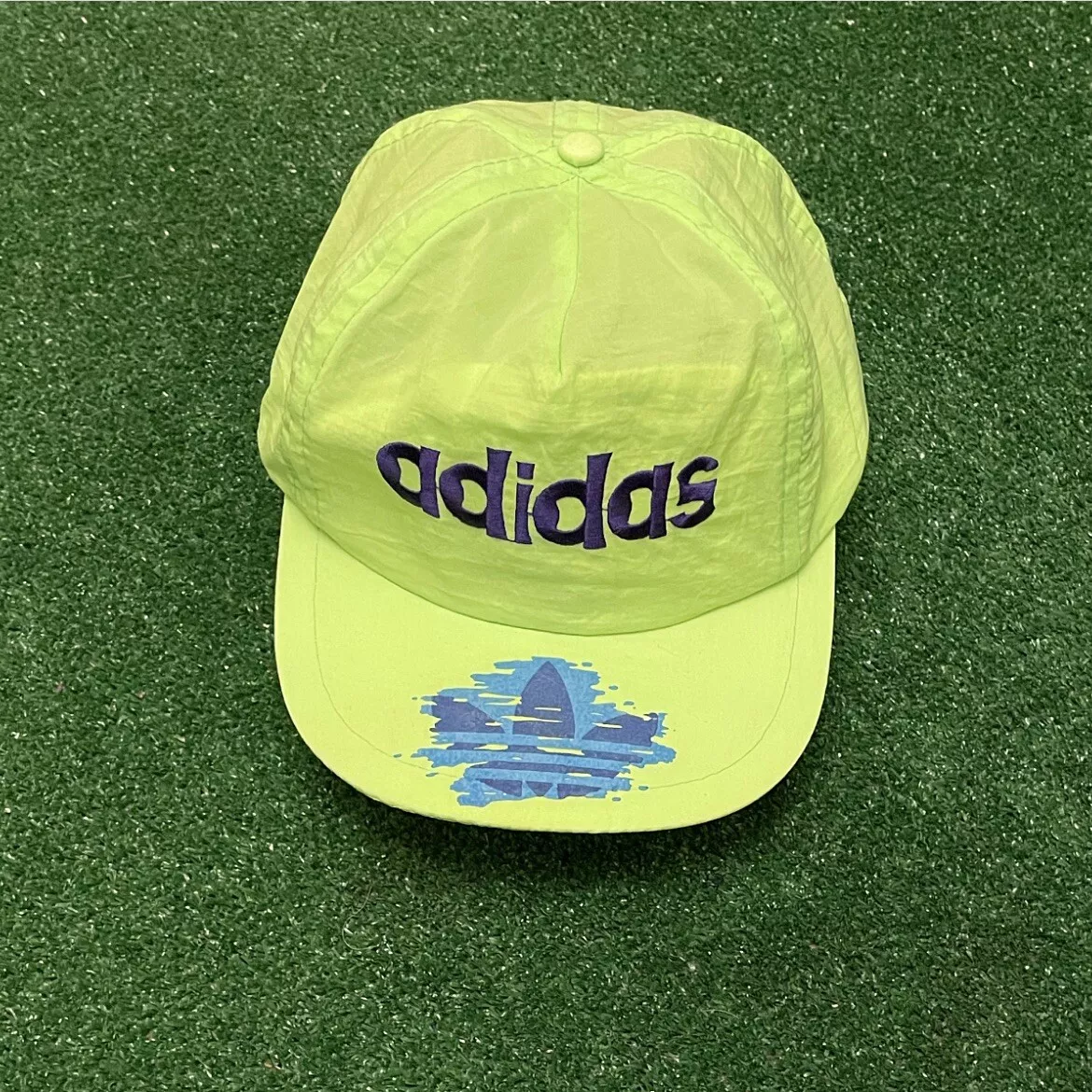 VTG 80s 90s Adidas Trefoil Logo Graffiti Neon Vintage Snapback Hat