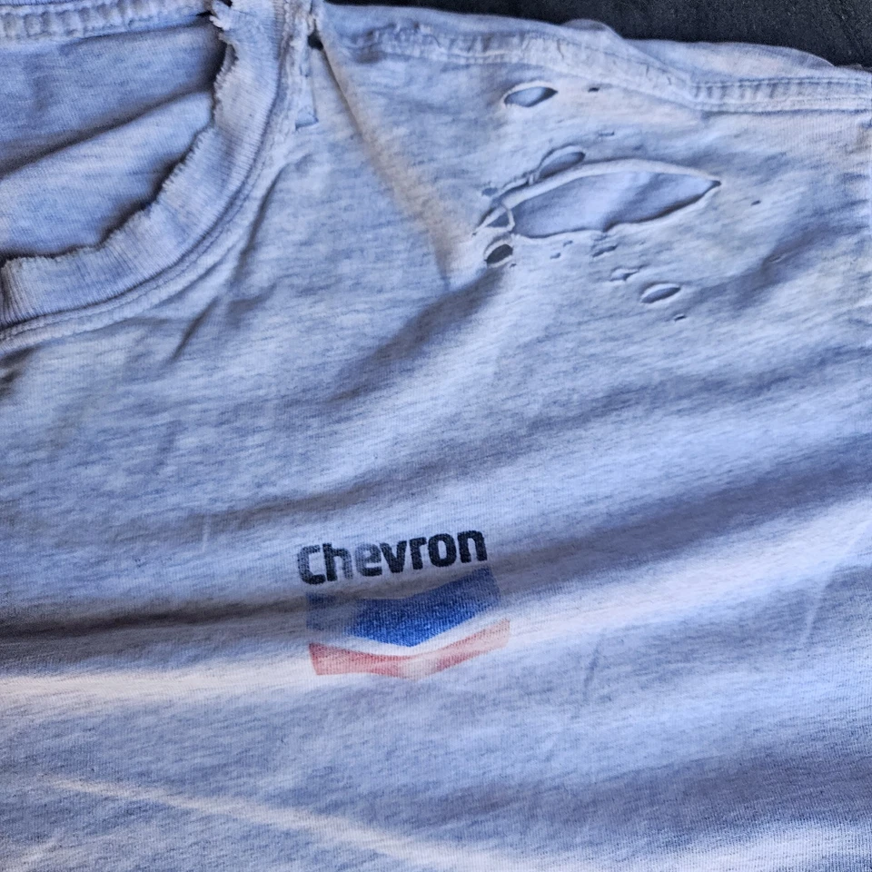 Camiseta vintage CHEVRON descolorida y desgastada Y2k de colección talla XL Foto 2 de 4