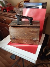 vintage wooden shoe shine box