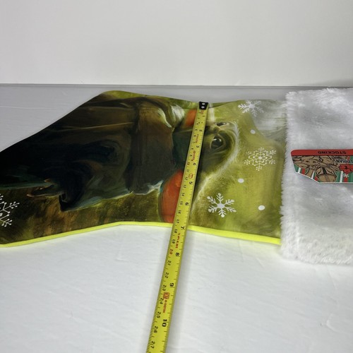 NWT Ruz Mandalorian Grogu The Child Faux Fur Trimmed Christmas Stocking Star War - Picture 4 of 7