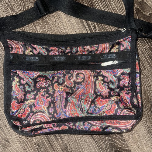 LeSportsac Multicolored Print Paisley Adjustable Nylon Shoulder Crossbody Bag - Picture 3 of 4