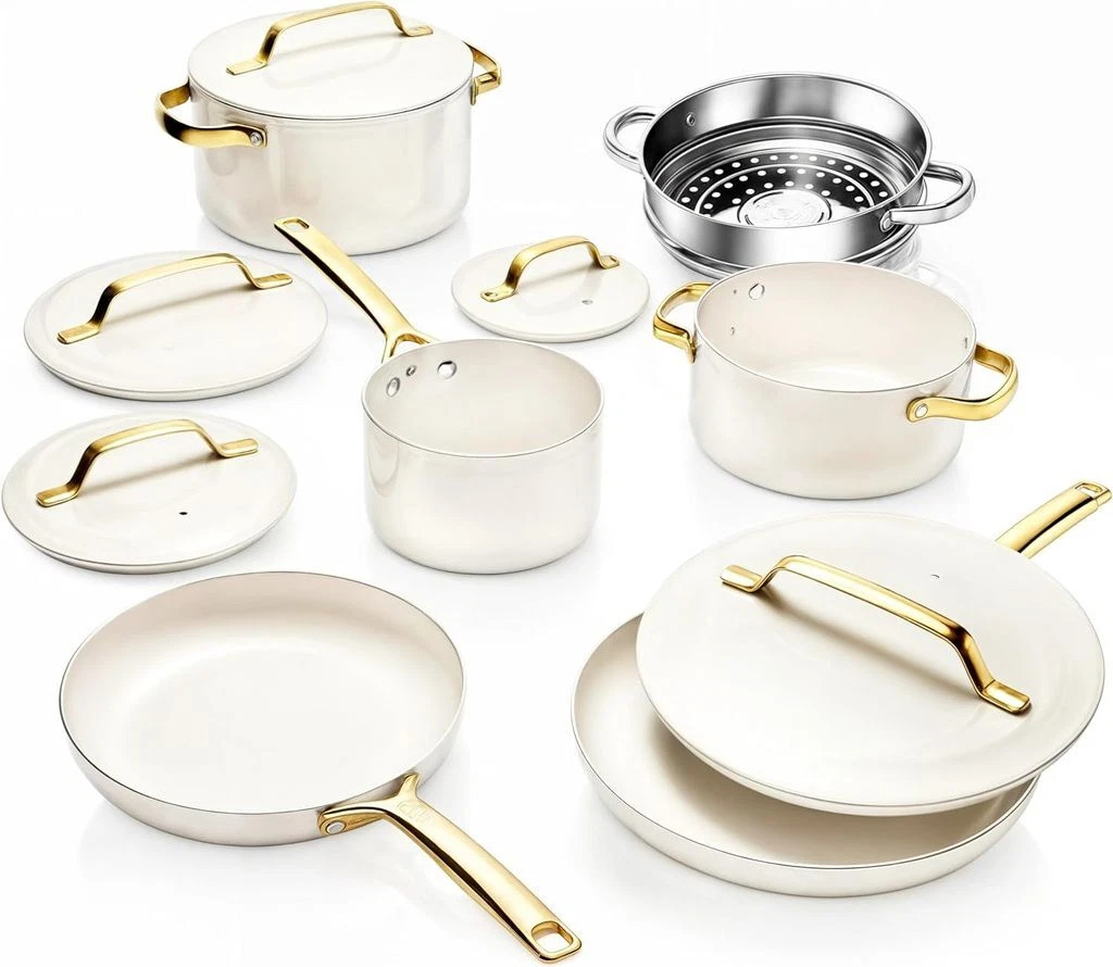 Gotham Steel Modern Collection 11 Piece Ceramic Ultra Nonstick Cookware Set