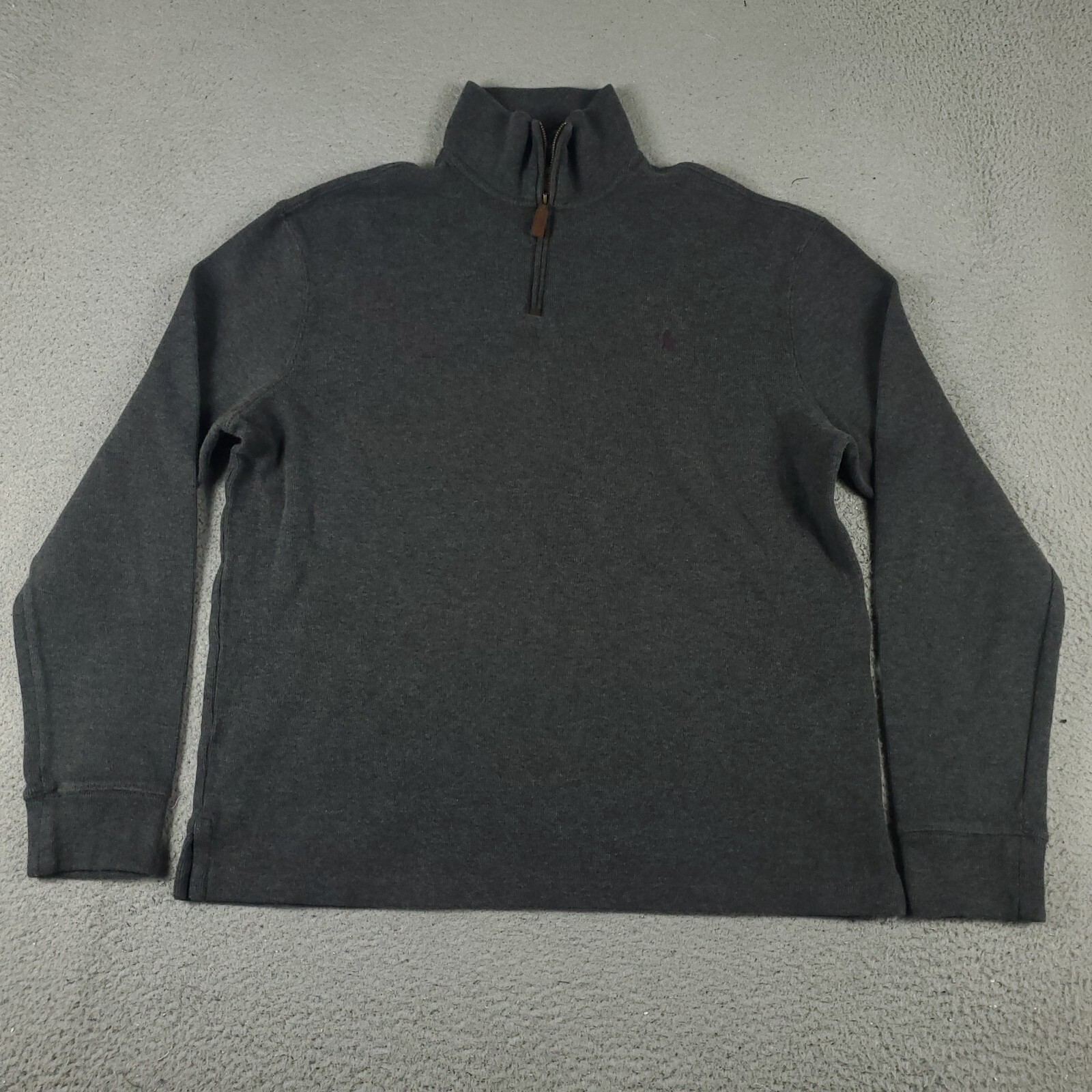 Maglione Ralph Lauren uomo taglia grande grigio pony 1 4 zip pullover felpa