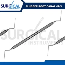 Plugger Root Canal #1/3 Double Ended Dental Instruments Stainless German Grade