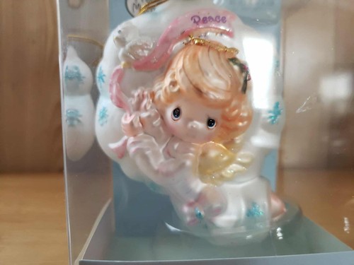 Precious Moments Blown Glass Ornament by Kurt Adler 2004 Peace Angel new in Box - Picture 6 of 8