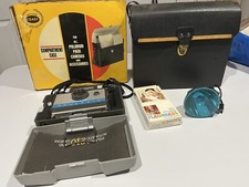 Rare Vintage Polaroid Automatic 210 Land Camera w Genuine Leather Case Manual