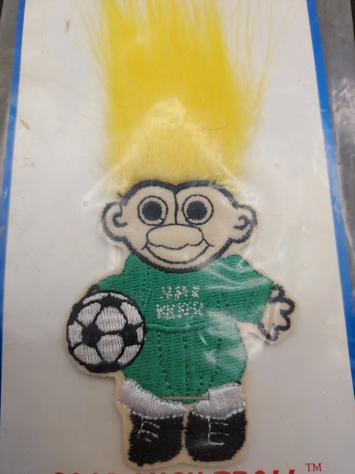 Good Luck Soccer Troll W/hair Iron On Patch 6” Russ Berrie Vtg Sealed Package - Image 2 of 4