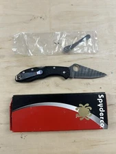 Spyderco Customized Delica - Black FRN - Stonewashed Custom Ground VG-10