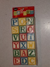 Vintage Jaymar New Sealed Wooden Alphabet Blocks 18