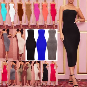 boob tube midi dress