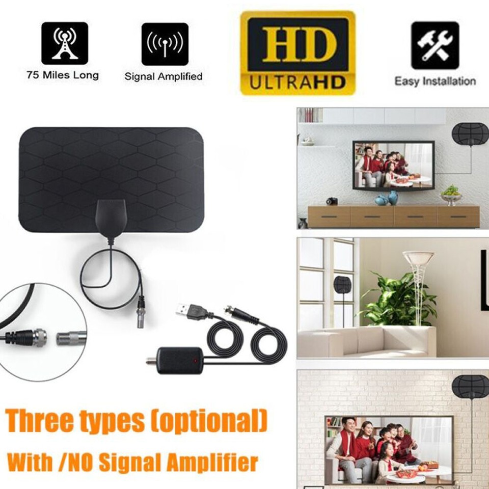 8000Miles Portable TV Antenna Indoor Outdoor Digital HD Freeview Aerial