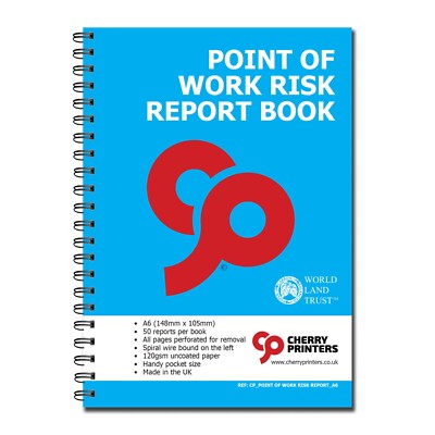 Point of Work Risikobericht/Bewertungsbuch | A6 105 mm x 148 mm | 50 Seiten