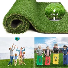 Artificial Grass for Pet Dogs 4' X 6', Thick Synthetic Fake Grass Turf with Drai