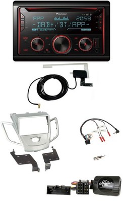 Pioneer 2DIN Steering Wheel DAB USB CD Bluetooth Car Stereo For Ford Fiesta 13-17 No D