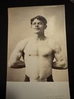 C 1918 Strongman Wrestler RPPC Weightlifter Tattoo Mustache Muscle Man  Fletts — photo 1