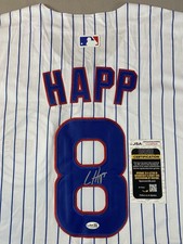 CHICAGO CUBS- IAN HAPP AUTOGRAPH HOME PINSTRIPE #8 NIKE JERSEY JSA CL60564