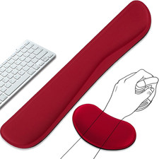 Keyboard Wrist Rest and Mouse Wrist Rest Set - Ergonomic Memory Foam Wrist Cu...