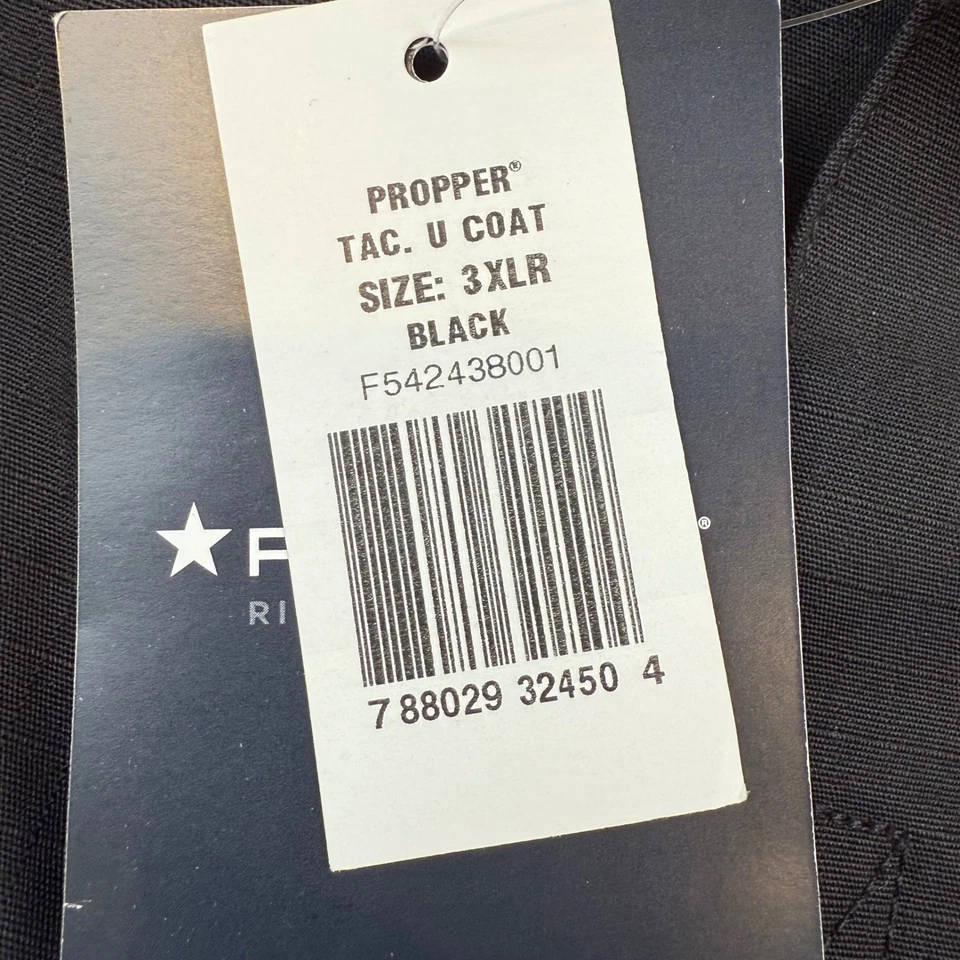 Propper Tac U Coat 3XLR Black Tactical Uniform Jacket Men's Outdoor - Image 4 of 4