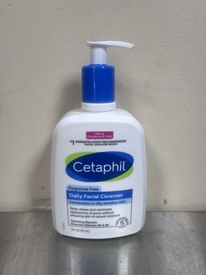 Free Shipping! Lot of 4! Cetaphil Daily Facial Cleanser - Fragrance Free - 16oz
