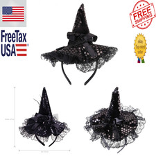 Witch Hat Headband Halloween Costume Accessory for Women Toddlers Party Prop