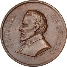 Frankreich, Medaille, Olivier de Serres, Comice Agricole de Saulieu, Kupfer