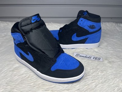 Nike Air Jordan Retro High OG Royal Reimagined Black Blue Suede Men sz 
