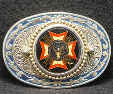 XA01174 VINTAGE 1970s VETERANS OF FOREIGN WARS OF THE UNITED STATES BELT BUCKLE