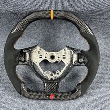 Custom Grey Alcantara Black Carbon Fiber Steering Wheel For 2022-2025 Toyota Gr Custom Grey Alcantara Black Carbon Fiber Steering Wheel For 2022-2025 Toyota Gr