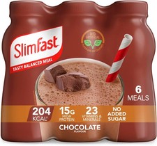 SlimFast Ready To Drink Meal Replacement High Protein Shake 6 X 325ml Chocolate