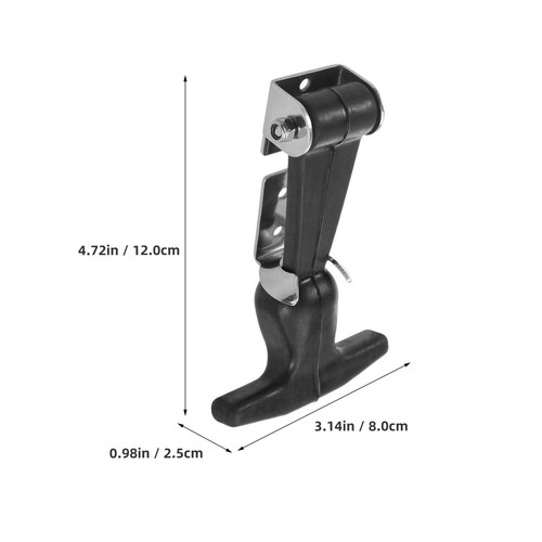 2 Pcs Draw Latches Stainless Steel Buckle Travel Rubber Handle Hasp Flexible - Picture 10 of 12