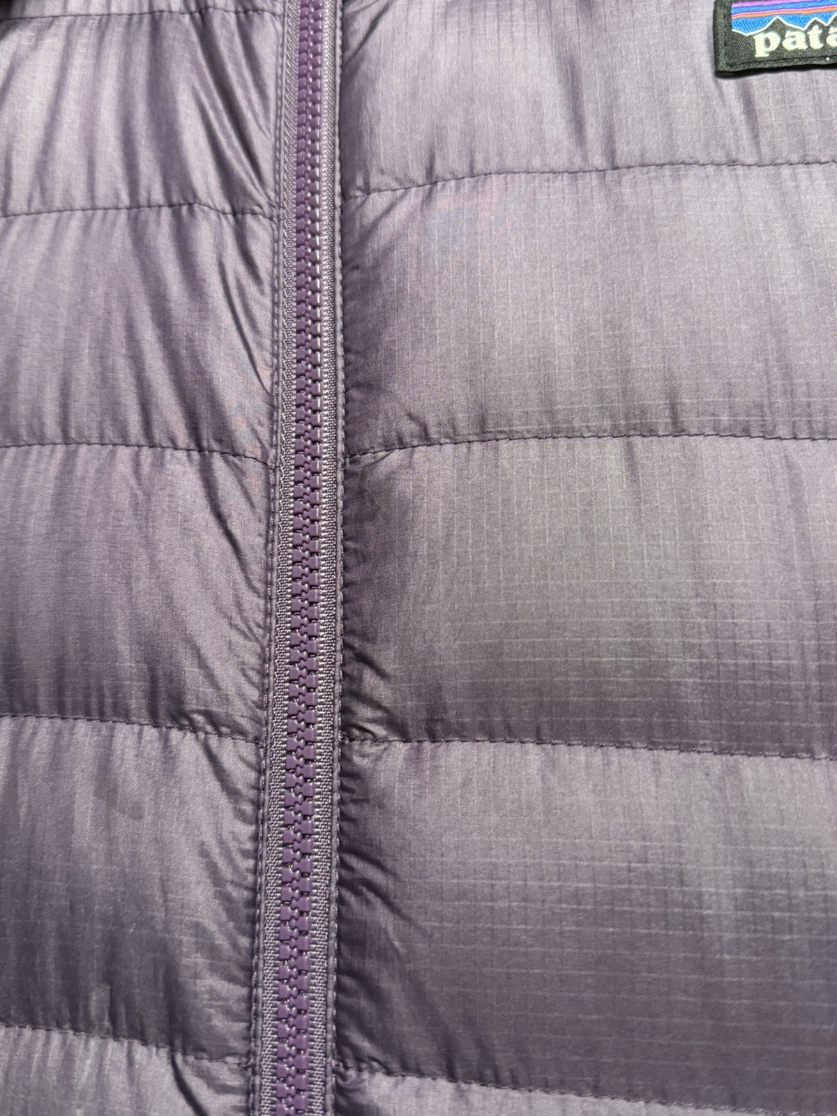 Patagonia Jacket Womens XL Purple Goose Down Sweater Puffer Full Zip 84683 HOLE thumbnail 7