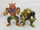 Teenage Mutant Ninja Turtles TMNT TOKKA & RAHZAR Figure Lot Playmates 1991