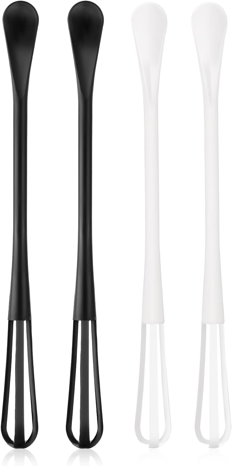 4Pcs Mini Whisk Set Small Egg Whisks for Cooking Mixing Beating Blending Sauces