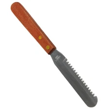 Chef Craft Cut & Spread Knife, 4" Blade, 8" Length, Stainless Steel, Wood Handle