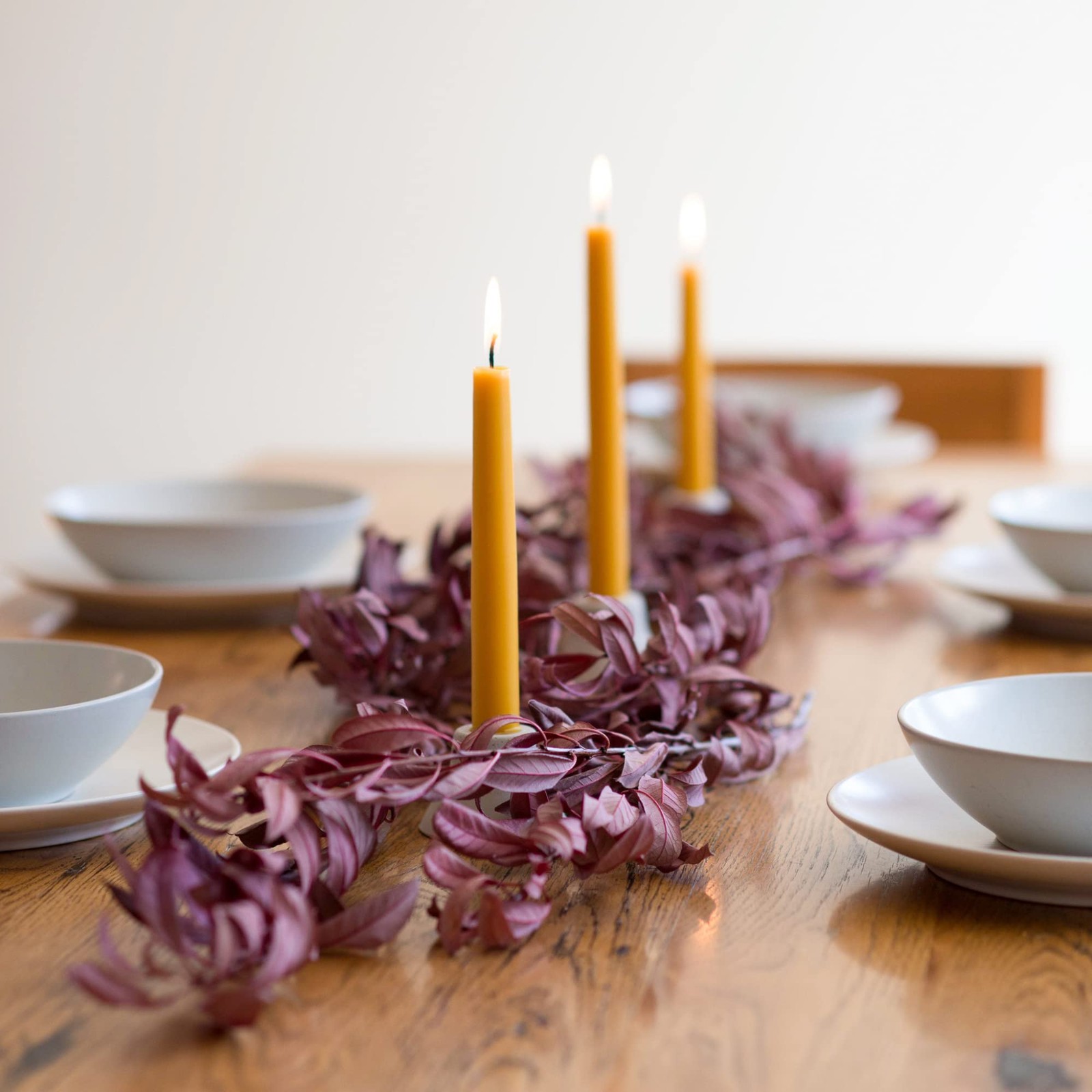 Taper Candles, 100 Pure Natural Bees Wax, 8 Inch Pair, Yellow Candlesticks, U...