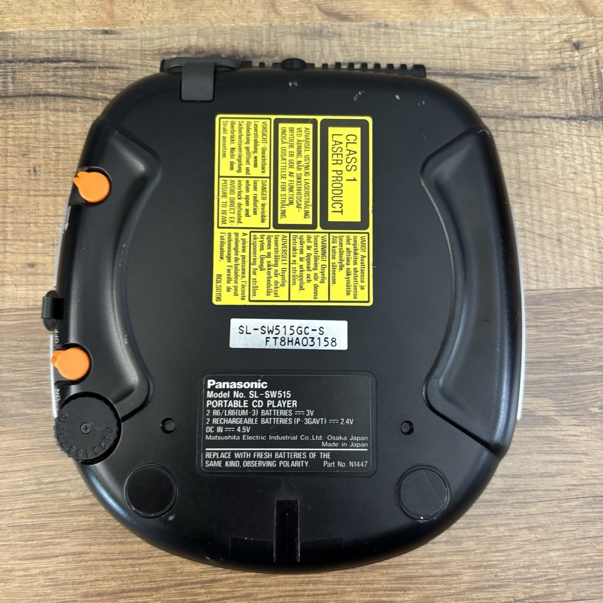 Panasonic CDプレーヤー SL-SW515 Panasonic Sl-SW515 Portable CD Player Shockproof Water
