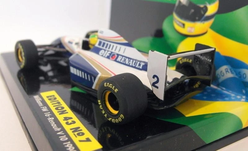 Minichamps 1/43 Scale AS12 43 No.7 Williams FW 16 Renault V10 1994 Ayrton Senna - Image 3 of 4