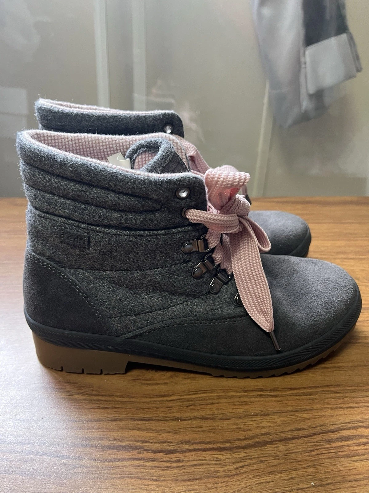 Keds Women’s Grey Camp Water Resistant Thinsulate High Top Wool Boots size 7