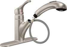 Moen Renzo Spot Resist Stainless One-Handle Pullout Kitchen or Laundry Faucet Fe
