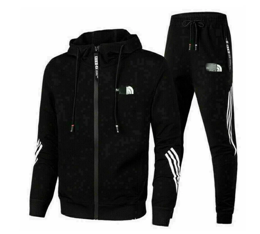 2025 UK North Mens Tracksuit Full Set Long Sleeve Hoodie Top and Jogging Bottoms - Image 2 of 4