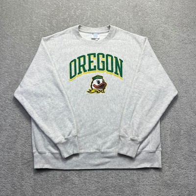 Champion Oregon Ducks Sweatshirt XL Gray Reverse Weave Crewneck NCCA College