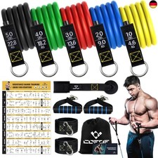 Resistance Bands Widerstandsb&auml;nder Set, 5 Fitnessb&auml;nder Expander Tube Bands, F