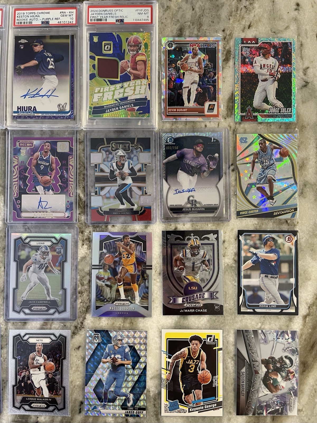 PSA 10 35 Card Graded Prizm Topps Bowman Mega Lot Auto Serial MEM Vintage view 5