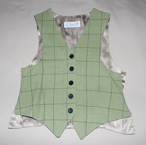 Le Cheval Ltd Lexington Kentucky Youth Academy Saddle Seat Vest Green Windowpane