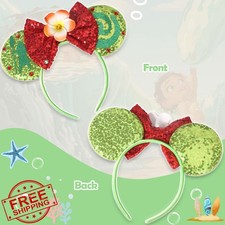 CANMIL Mouse Ears Headband, Sparkle Princess Bow, Sequin Hair Accessory