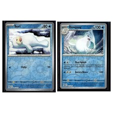 2 Card Pokemon TCG Collection - SV: Scarlet & Violet 151 - Seel & Dewgong LP