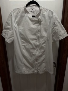 Chef Works XL White Zipper Womans Shirt Restaurant Uniform Workwear