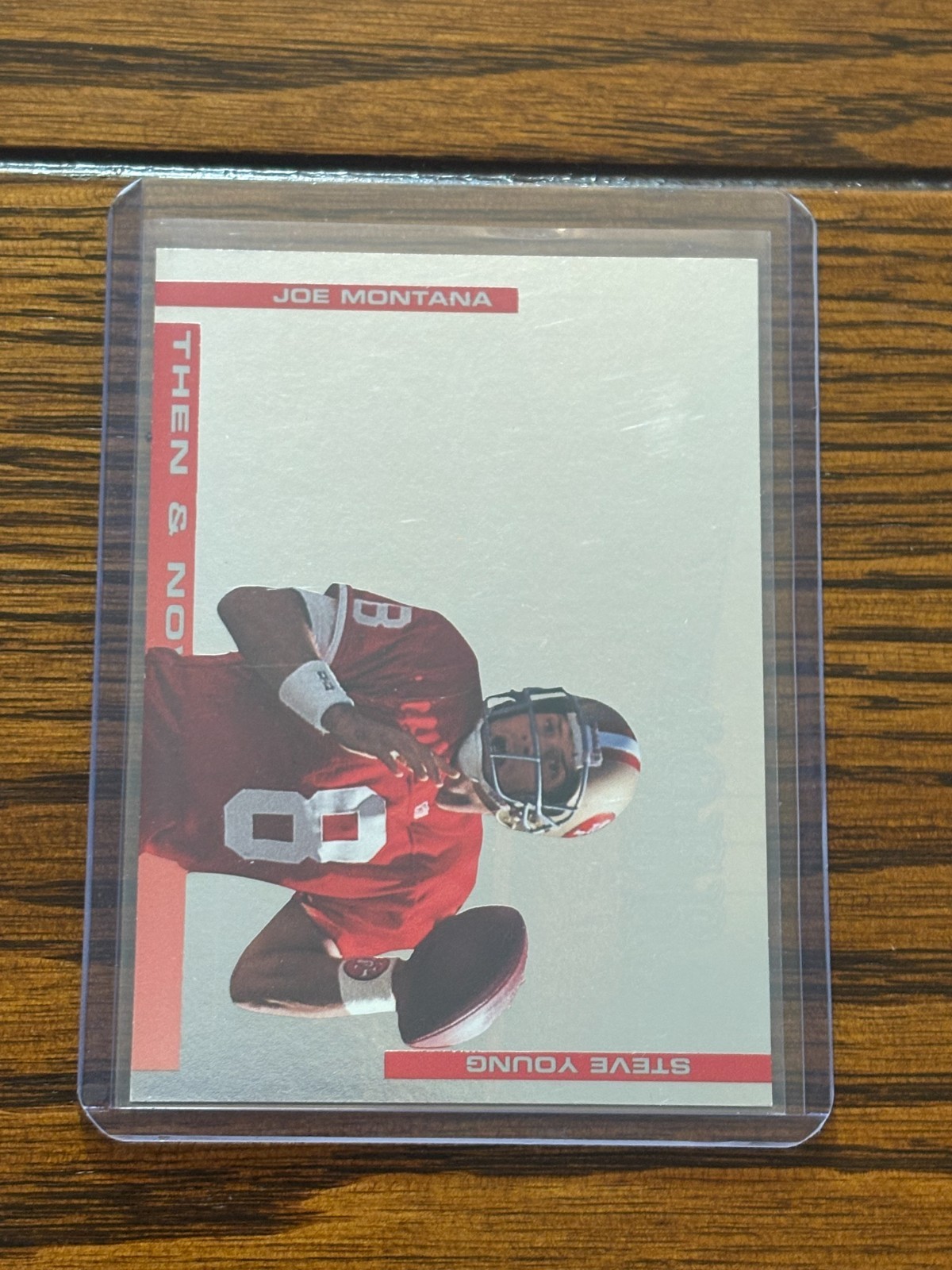 Joe Montana / Steve Young  1994 Upper Deck Then and Now Insert #4 49ers